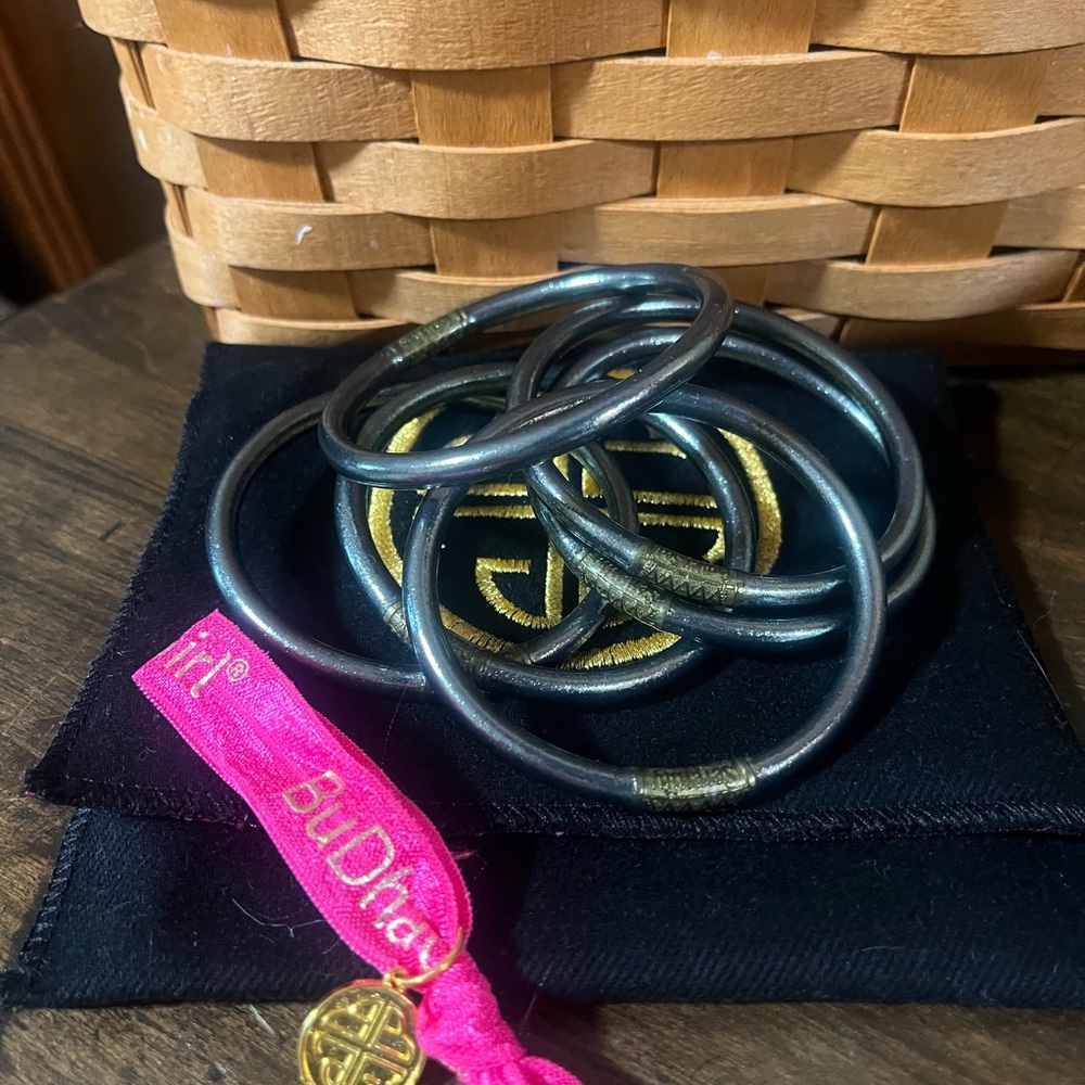 BuDhaGirl Serenity Prayer Bracelets (set of 6): FLINT Size Medium